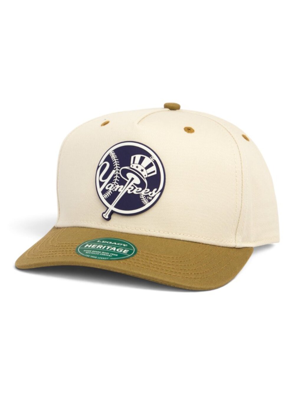 New York Yankees Navy 3D Two-Tone Snapback Twill Hat- Stone/ Brown